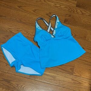 Lands' End Bright Blue Bikini Set